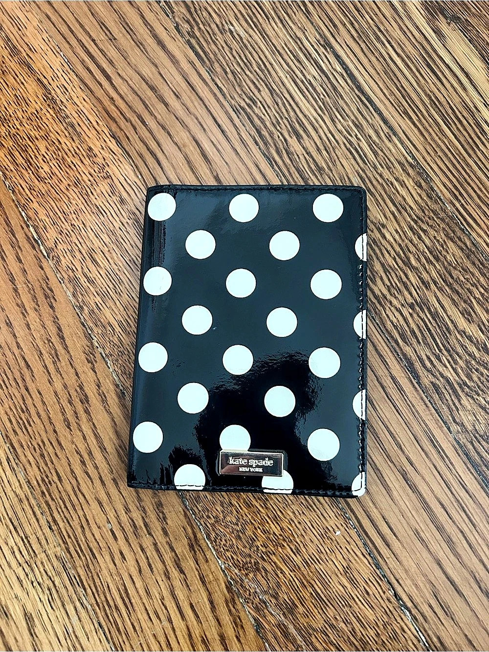 kate spade Polka Dot Passport Holder Black & White